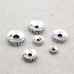 925 Sterling Silver Spacer Beads, Bracelet Spacer, Necklace Bead, Flower Bead, Floral Bead, Bulk Spacer Beads,Jewelry Beads