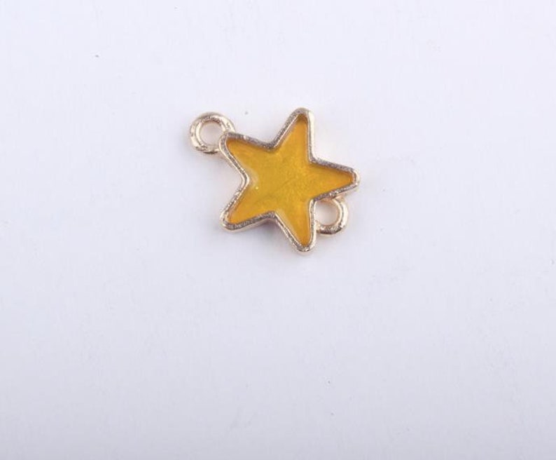 Small Charms Alloy Charm Pendant Earring Charms,Jewelry Charms for Earring Necklace Making 20PCS Enamel Star Charms