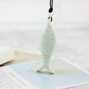 4PCS Whistle Fish Ceramic Charms, Ceramic Pendant, Charm Pendant, Earring Charm, Necklace Charms,Jewelry Charms for Earring Necklace