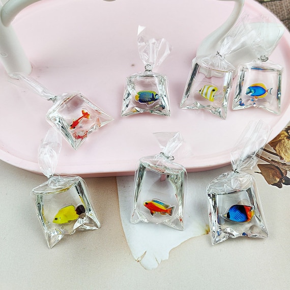 10pcs Creative Goldfish Resin Charms, Resin Charm Pendant,Small Pendant pendant,Acrylic Charms,Jewelry for Earring Necklace Making