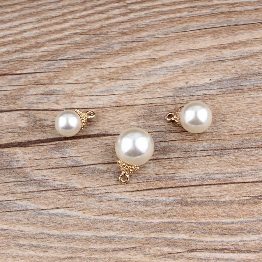 20PCS Artificial Pearl Charms Alloy Charm Pendant Tiny Etsy