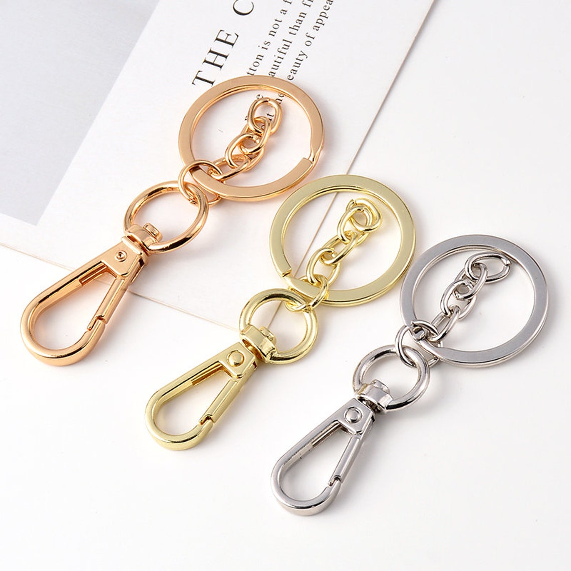 10Pcs Keychain Supplies KeyChain Keyring with Chain jump Etsy