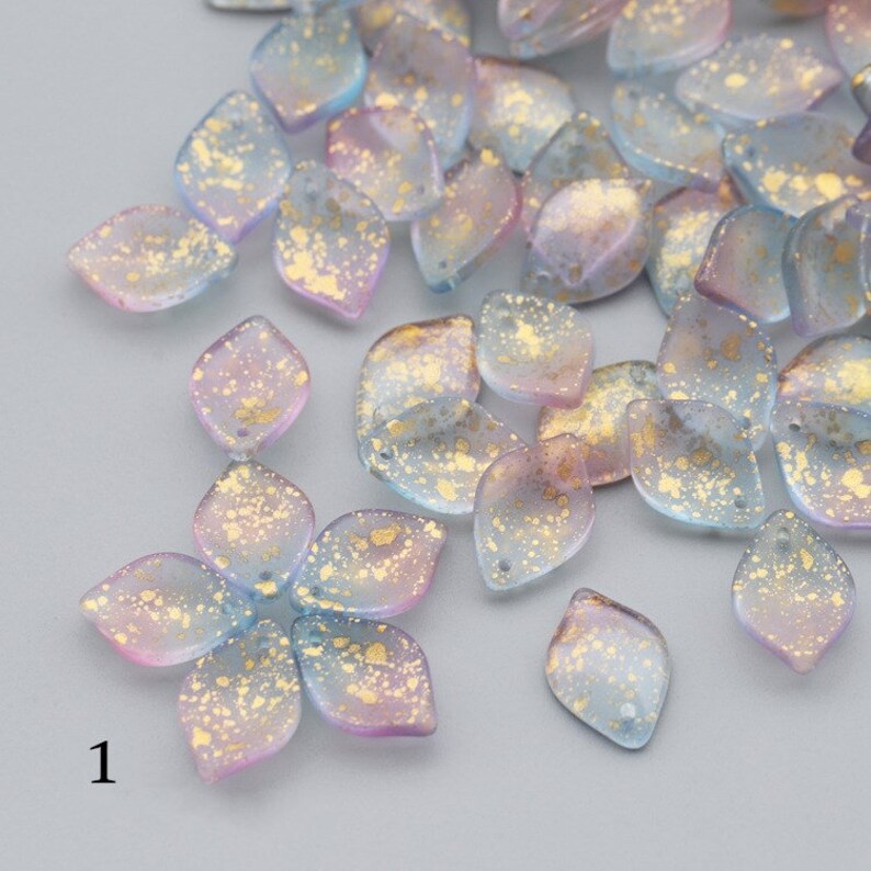 50PCS Czech Glass Flower Petal Beads 13x19mm Flower Petals Etsy