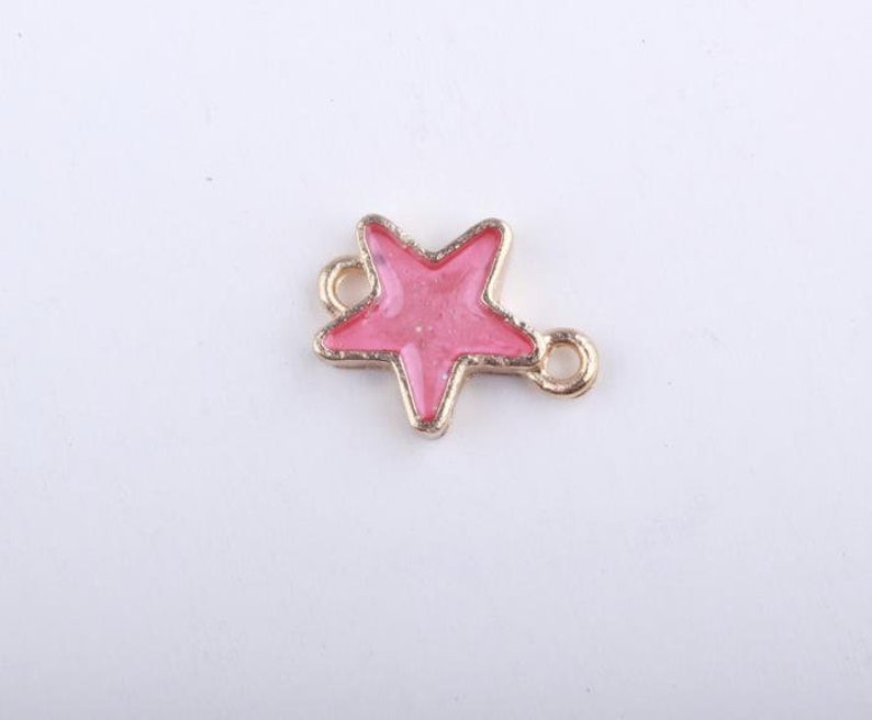 Small Charms Alloy Charm Pendant Earring Charms,Jewelry Charms for Earring Necklace Making 20PCS Enamel Star Charms