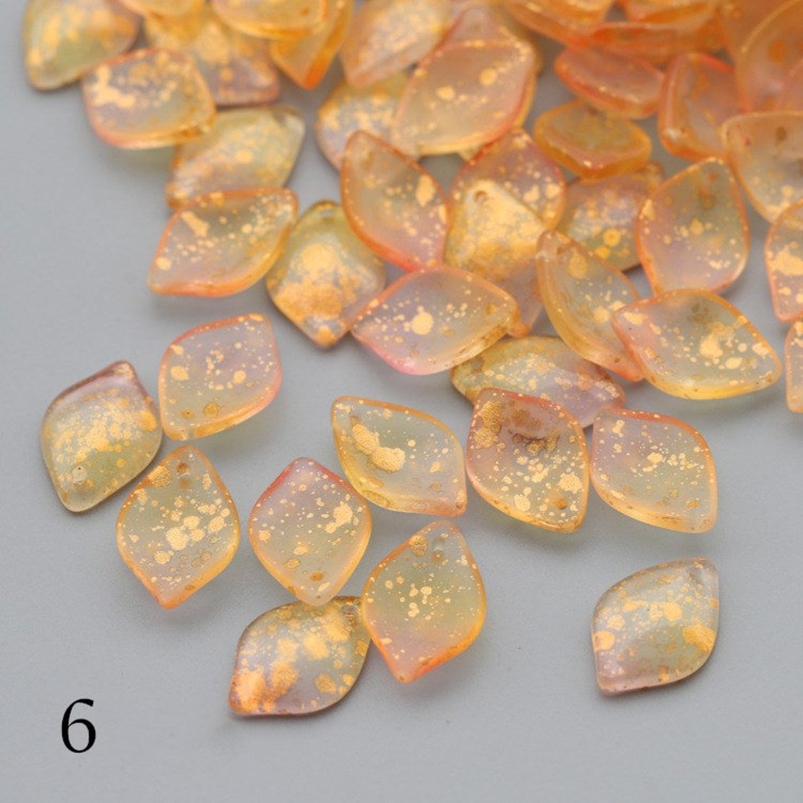 50PCS Czech Glass Flower Petal Beads 13x19mm Flower Petals Etsy