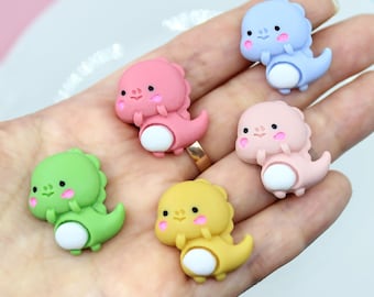 10/20/50pcs Resin Baby Dinosaur Cabochon Embellishments Cabs DIY Decoration For Phone Case Flat Back Assorted Button Hair Accessories