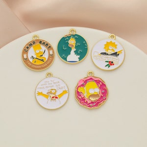 10/20PCS cartoon emaille charme, druppel olie legering charme hanger, oorbel charmes, ketting charme, sieraden bedels voor oorbel ketting maken