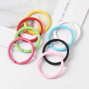 20pcs Keychain Supplies, Key Rings,Keychain Rings, Key Chain Making, Split Key Ring