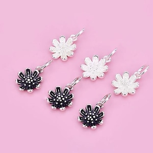 925 Sterling Silver Charms, Silver Tiny Flower Charm Pendant, Earring Charms,Necklace Charms, Necklace Pendant,Craft Jewelry Charm