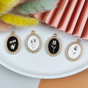 10/20PCS Cartoon Rose Blume Charm,Tropfen Öl Legierung Charm Anhänger,Ohrring Halskette Schmuck Charms für Ohrringe Halskette Herstellung