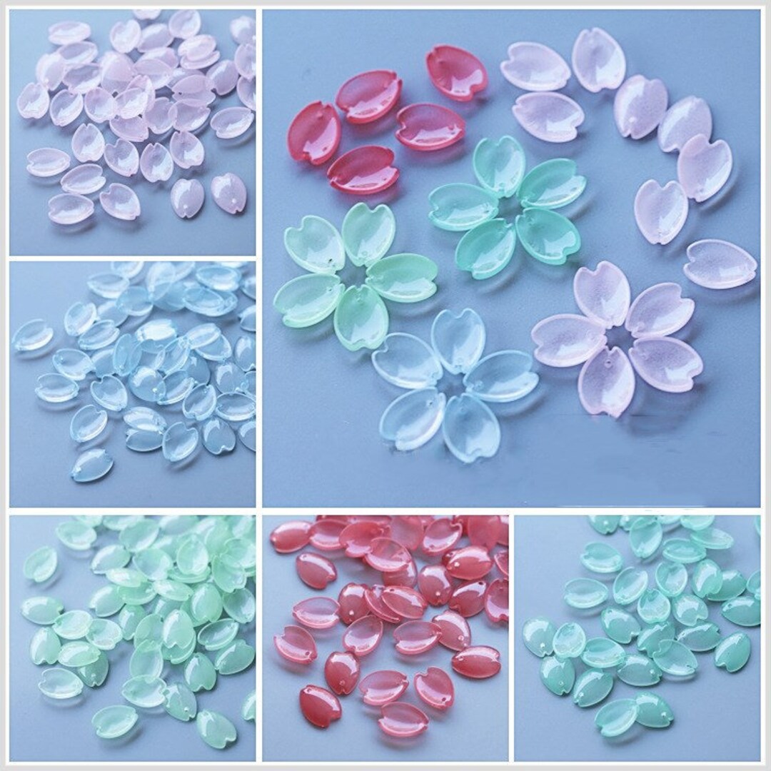 50PCS Czech Glass Flower Petal Beads 11x15 Mm Flower Petals Floral