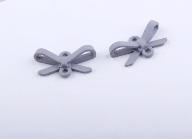 PandaHall 48pcs Bowknot Alloy Enamel Charms Pendant 16x18x2.5mm Mixed...