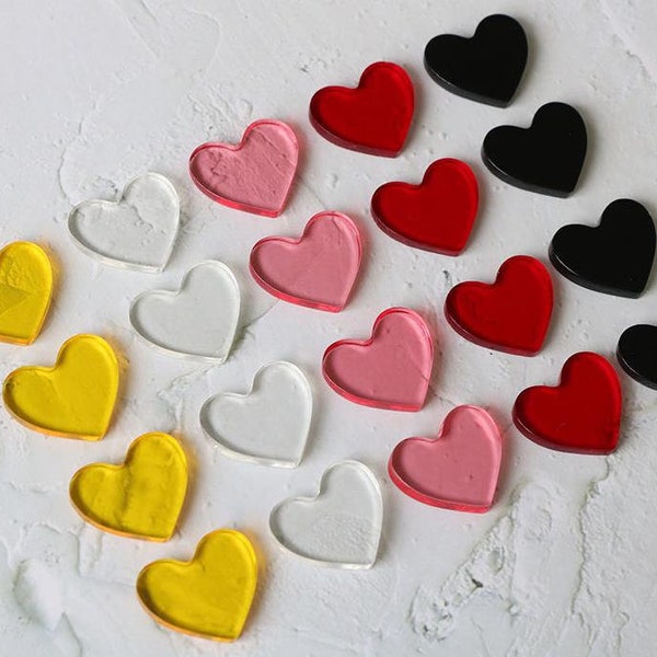 10PCS Resin Charms, Resin Charm Pendant, Acetate Charms, Heart Charms,Jewelry Charms for Earring Making