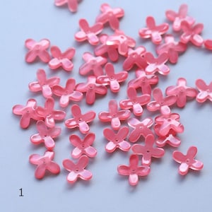 50PCS Multi Color Czech Glass Flower Petal Beads 12 mm Flower Petals Floral Glaze Beads Czech Charms Beads For Earring Necklace Bracelet