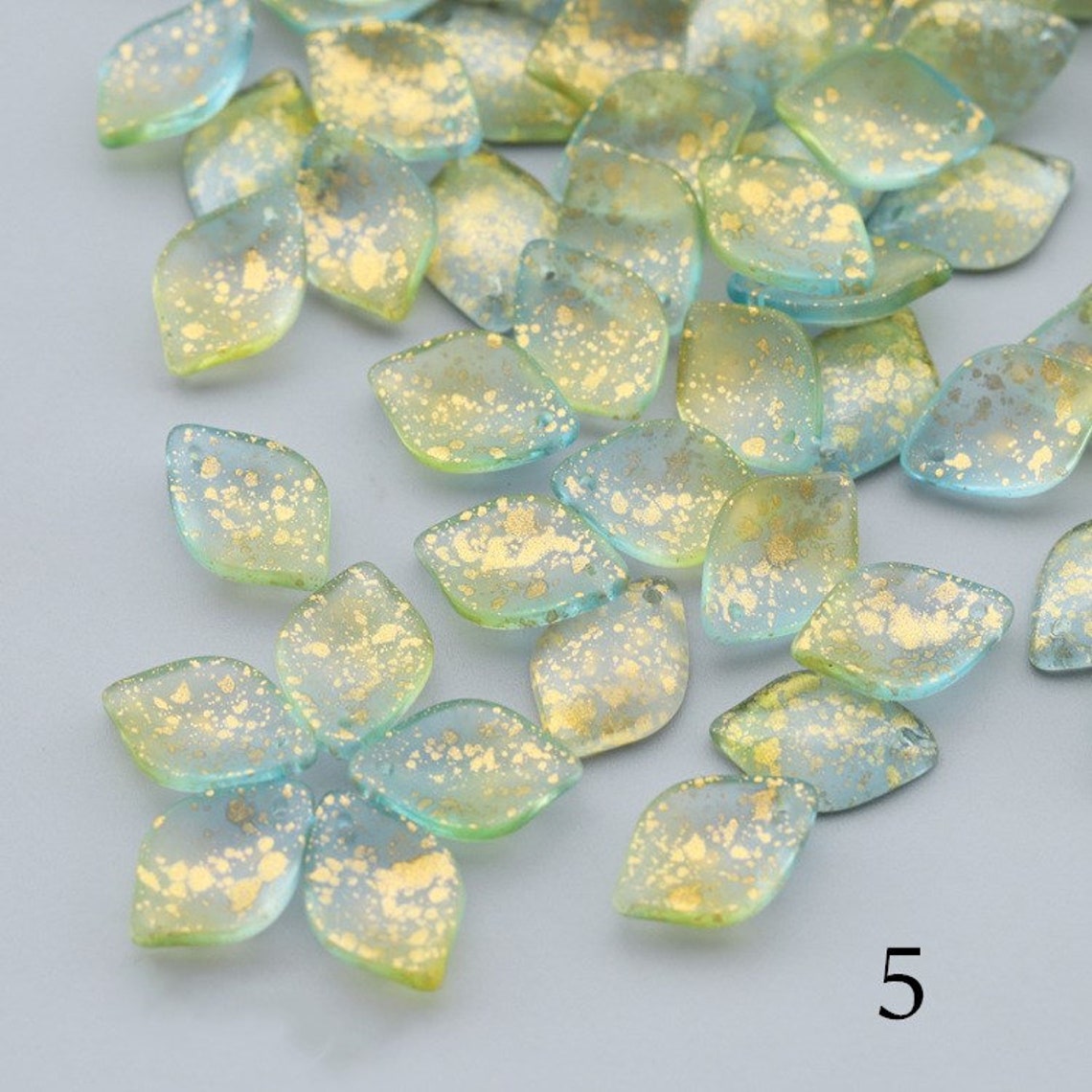 50PCS Czech Glass Flower Petal Beads 13x19mm Flower Petals Etsy