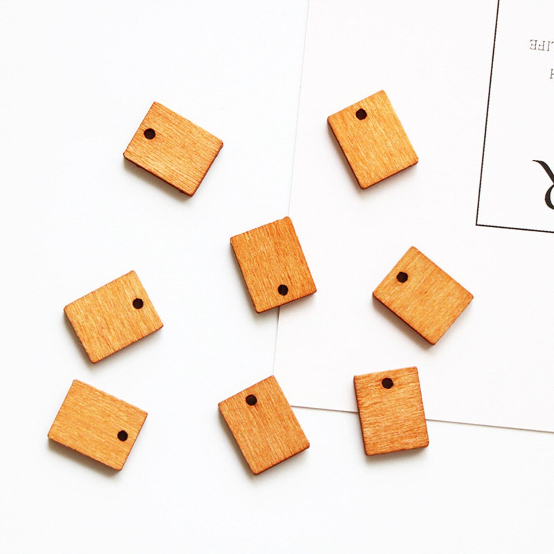 40PCS Wood Tiny Charms Wood Beads Charm Pendant Wooden Etsy
