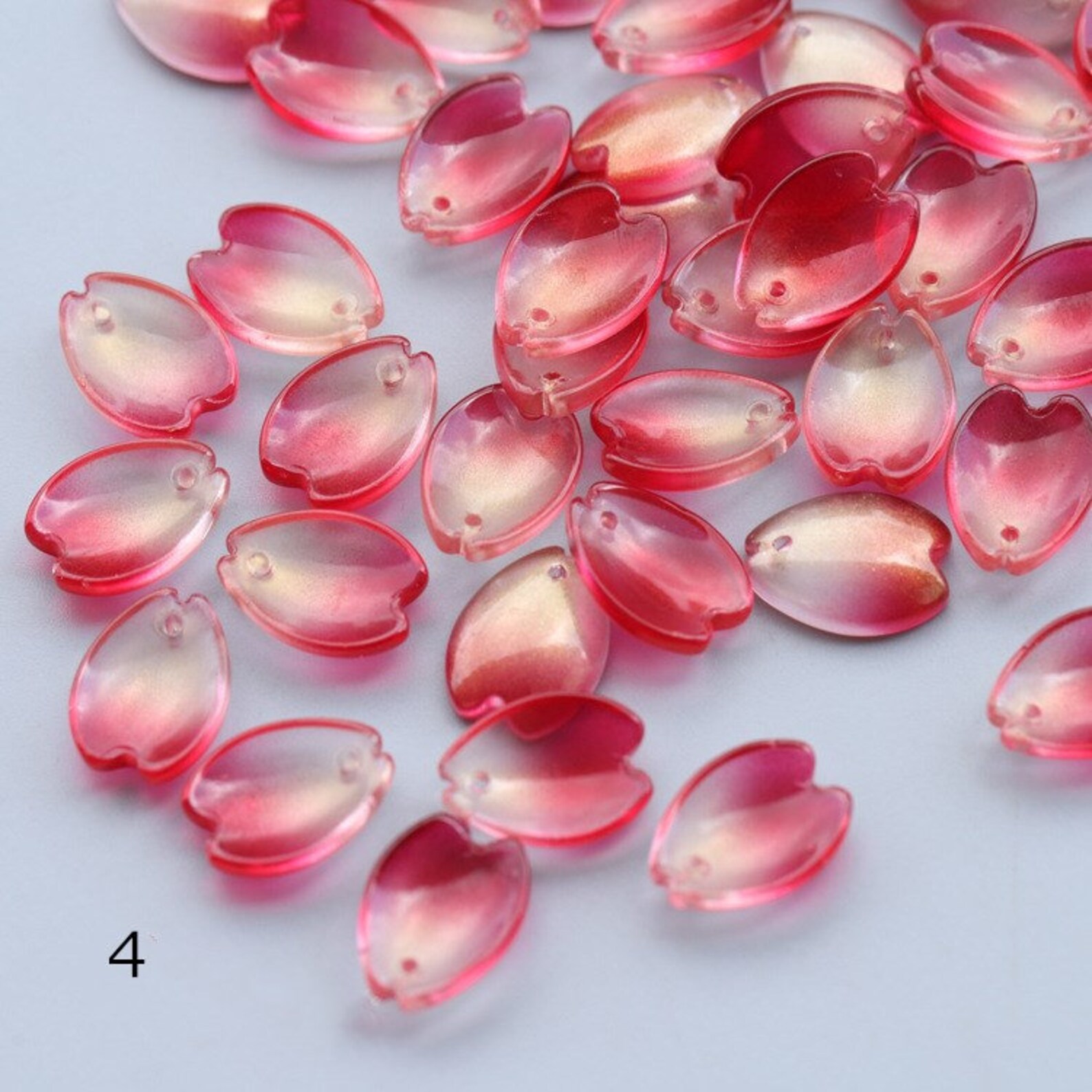 50PCS Czech Glass Flower Petal Beads 11x15mm Flower Petals Etsy
