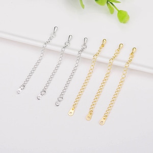10/20/50 pcs 14K Real Gold Plated Chain Extender, Necklace Extender, Extension,Bracelet Extender