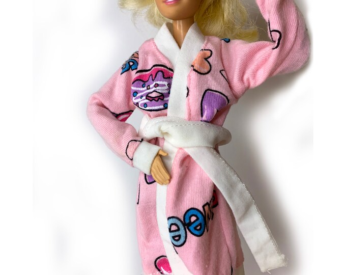 Bathrobe for Doll Fits Barbie 1/6 Scale Etsy