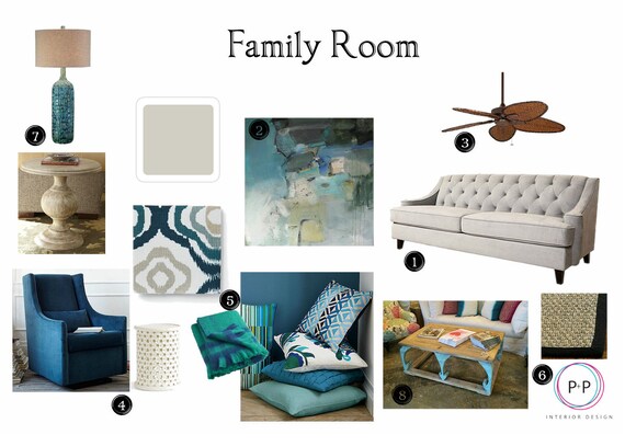 Family Room Package Online Interior Design Service E Design Etsy