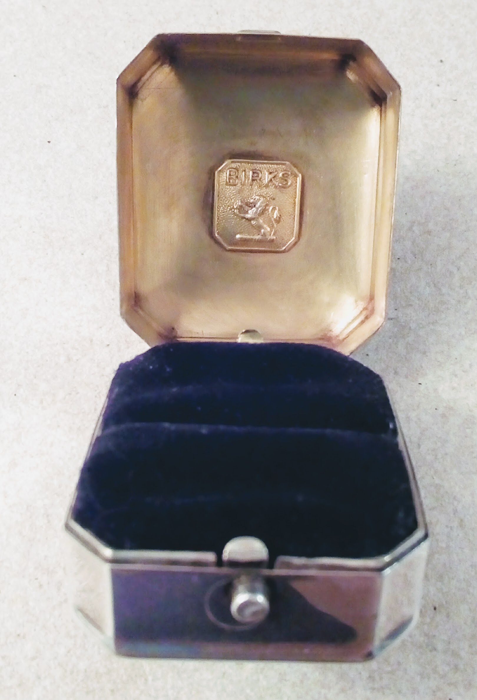 Lot - Birks Sterling Silver Ring Box, 1.3 ozt