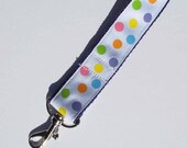 Rainbow Pastels on White Polka Dotted Dog Leash, Dog Leash, Polka Dot Dog Leash, Dog Lead, Polka Dot Dog Lead, Dog Accessory, Dog Gift