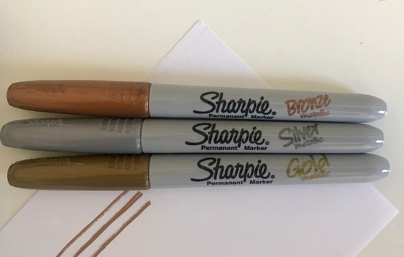 SILVER UK FREE P/&P GIFT XMAS METALLIC PERMANENT MARKER PEN METALLIC GOLD
