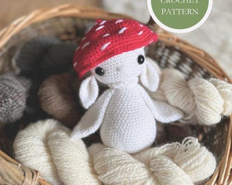 Mushroom Sprite Crochet Pattern: Amigurumi Toadstool (PDF Download) U.K. Terms