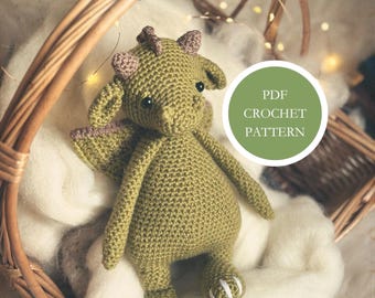 Maximus the Little Dragon Crochet Pattern: Amigurumi PDF (UK Terminology)