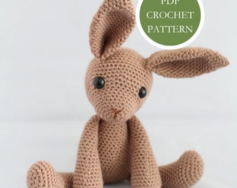 PATTERN: Basil the Hare Crochet Amigurumi PDF Download Pattern Rabbit Pattern Hare Rabbit Bunny Crochet DIY Instructions Cute Crochet Plush