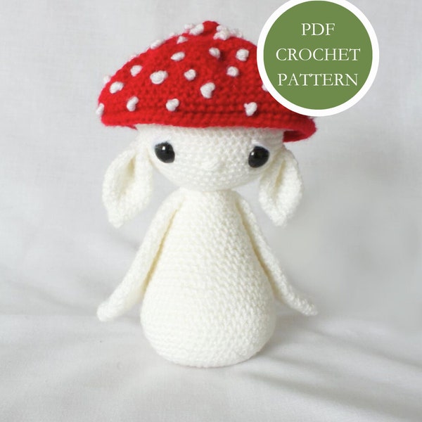 PATTERN: Mushroom Sprite Crochet Amigurumi PDF Download Pattern Crochet Mushroom Pattern Fairy Amigurumi Whimisical Pattern Cute Toadstool