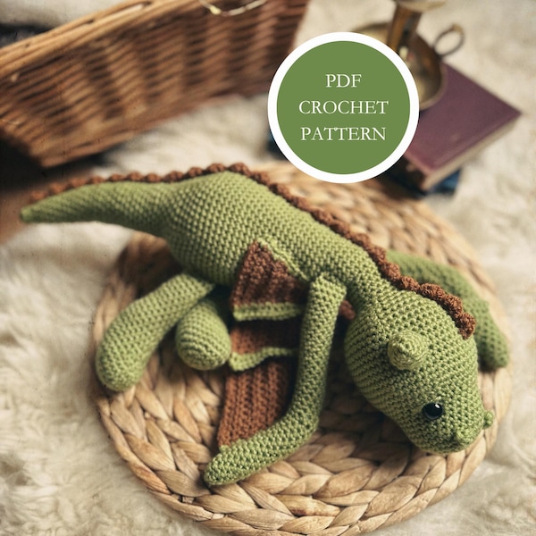 Percival the Wyvern Crochet Pattern: Amigurumi PDF (UK Terminology)