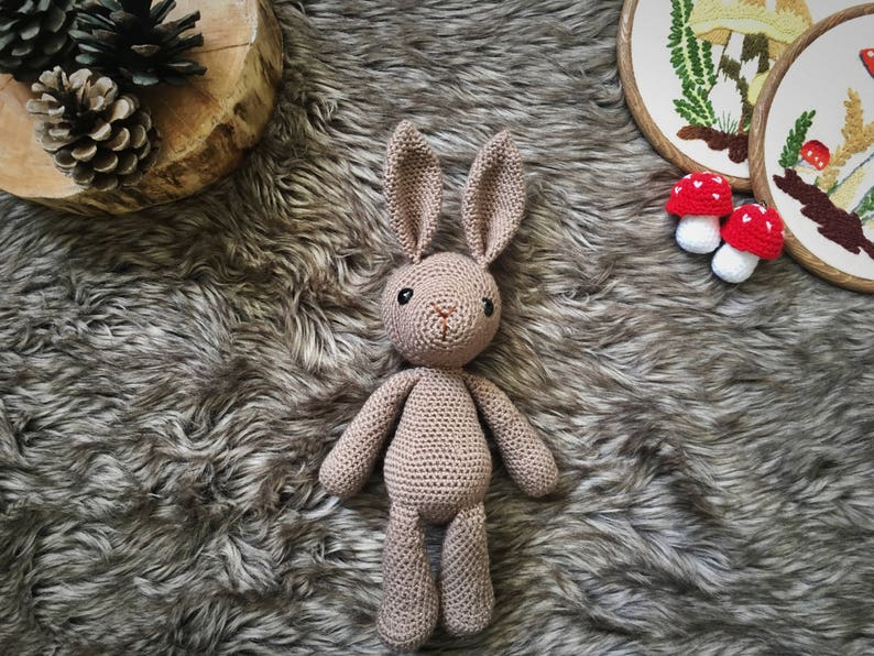 Basil the hare amigurumi crochet toy doll image 2