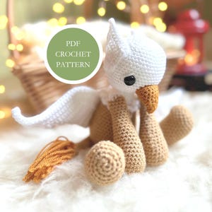 Hawthorn Griffin Crochet Pattern: Gryphon Amigurumi (PDF Download) U.K. Terms