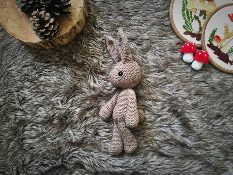 Basil the hare amigurumi crochet toy doll image 1