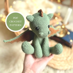 PATTERN: Galahad the Dragon Crochet Amigurumi PDF Download Pattern Cute Pattern Amigurumi Pattern Crochet Pattern Dragon Pattern English