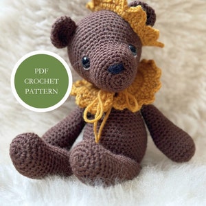 PATTERN: Arthur the Bear Crochet Amigurumi PDF Download Pattern Teddy Bear Pattern Cute Teddy Plush Toy Pattern Instructions, English
