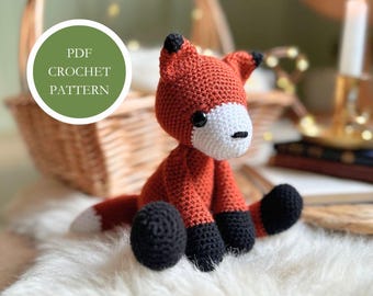 Hemlock Crochet Pattern: Fox Amigurumi PDF (Digital Download) U.K. Terms