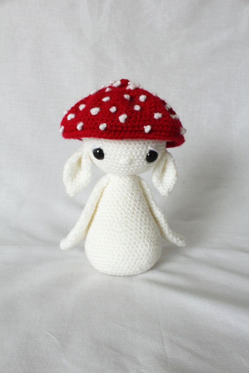 PATTERN: Mushroom Sprite Crochet Amigurumi PDF Download Pattern Crochet Mushroom Pattern Fairy Amigurumi Whimisical Pattern Cute Toadstool image 2