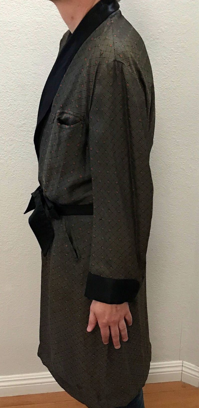 Vintage Smoking Jacket Robe Mens Size Med by Royal Robes Etsy