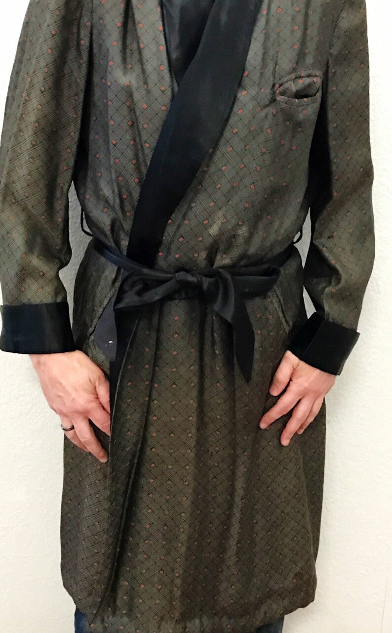 Vintage Smoking Jacket Robe Mens Size Med by Royal Robes Etsy