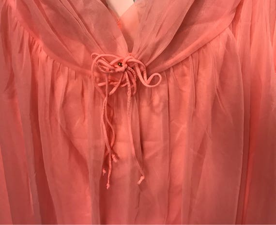 Robe & Nightgown Set Chiffon Pink Set Sexy Chiffon
