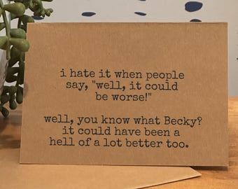 Funny Get Well Soon Cards, Feel Better Card, Speedy Recovery Card, Handmade Cards, Funny Card, Get Better Soon Cards, Sarcastic Cards, Witty
