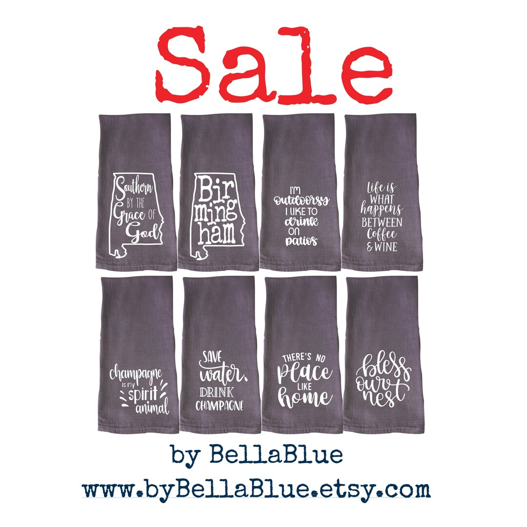 Summer Clearance Towel Sale by Bellablue Handmade Southern Etsy