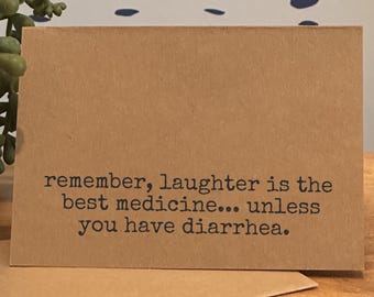 Funny Get Well Soon Cards, Feel Better Card, Speedy Recovery Card, Handmade Cards, Funny Card, Get Better Soon Cards, Sarcastic Cards, Witty