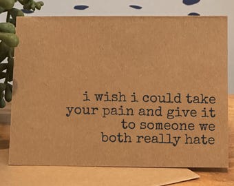 Funny Get Well Soon Cards, Feel Better Card, Speedy Recovery Card, Handmade Cards, Funny Card, Get Better Soon Cards, Sarcastic Cards, Witty