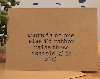 Funny Anniversary Card, Partner Cards, Romantic Humor, Couples Gift, Love and Laughter, Wedding Anniversary, Cute and Sarcastic Cards