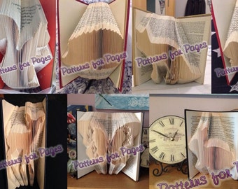 Book folding pattern for 7 WOODLAND ANIMALS SET