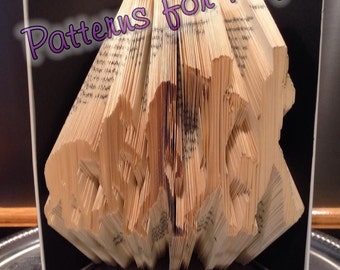 Book folding pattern for a EVOLUTION OF MAN