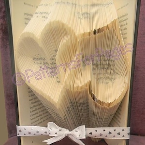 Book folding pattern for HEARTS INTERTWINED